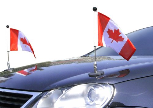 Paar magnetisch haftender Autofahnen-Ständer Diplomat-1.30 Kanada mit Super-Magnet für Ihre Autoflaggen - Auto Fahne & Flagge von DIPLOMAT-FLAGS