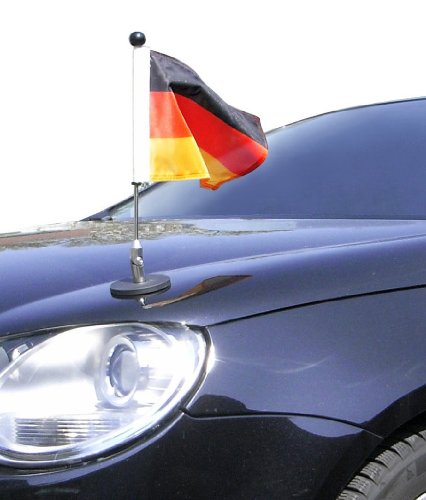 magnetisch haftender Autofahnen-Ständer Diplomat-1 Deutschland mit Super-Magnet für Ihre Autoflaggen - Auto Fahne & Flagge von DIPLOMAT-FLAGS
