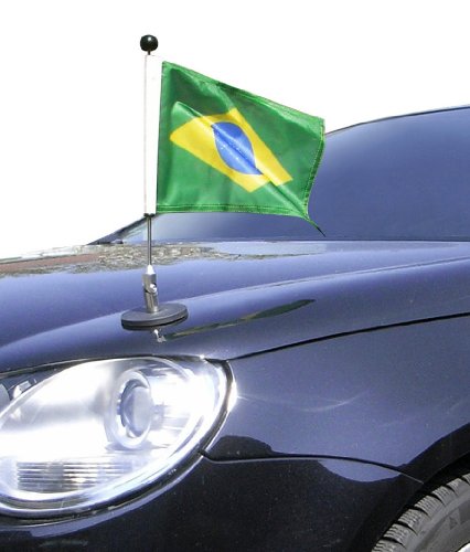 magnetisch haftender Autofahnen-Ständer Diplomat-1.30 Brasilien mit Super-Magnet für Ihre Autoflaggen - Auto Fahne & Flagge von DIPLOMAT-FLAGS