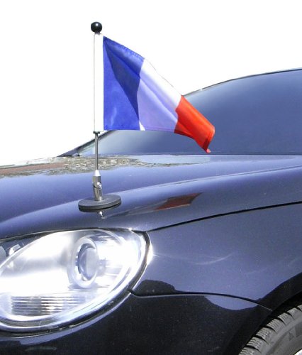 magnetisch haftender Autofahnen-Ständer Diplomat-1.30 Frankreich mit Super-Magnet für Ihre Autoflaggen - Auto Fahne & Flagge von DIPLOMAT-FLAGS