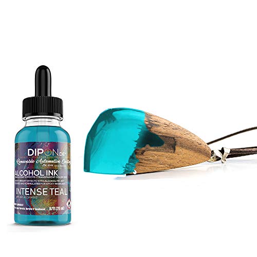 DIPON.DE HIGH PERFORMANCE LIQUIDS & PIGMENTS Intense Teal Türkis Alkoholtinte Alcohol Ink 20 ml für Epoxidharz Resin Petri Art Farbstoff Transluzent Epoxy von DIPON.DE HIGH PERFORMANCE LIQUIDS & PIGMENTS