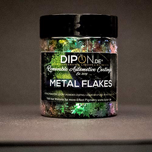 Effektpigment 3D Maple Leaf Hologram Flake Glitter Polyester EFfekt Farbpigment für Epoxidharz Resin Epoxy Autolack Aquarell Seife Kunst Geode von DIPON.DE HIGH PERFORMANCE LIQUIDS & PIGMENTS