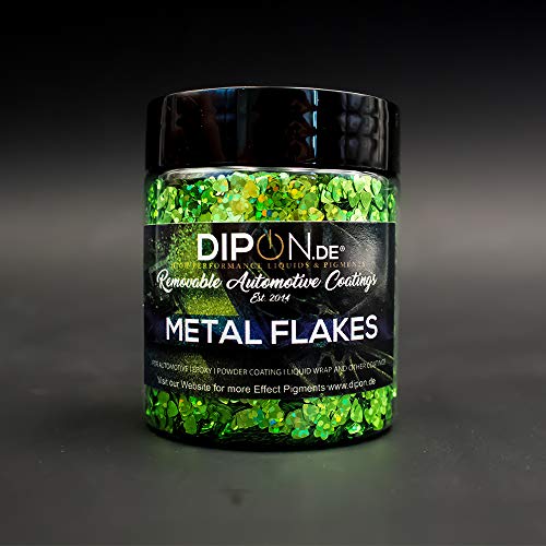 Effektpigment 3D Rainbow Green Flake Glitter Polyester EFfekt Farbpigment für Epoxidharz Resin Epoxy Autolack Aquarell Seife Kunst Geode von DIPON.DE HIGH PERFORMANCE LIQUIDS & PIGMENTS