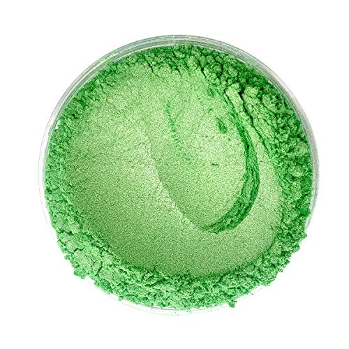 Effektpigment YELLOWISH GREEN PEARL Perlglanz Metallic Farbpulver Pigment für Epoxidharz Autolack Sprühfolie Nail Art Aquarell Kosmetik Seife Puder, (5 Gramm) von DIPON.DE HIGH PERFORMANCE LIQUIDS & PIGMENTS