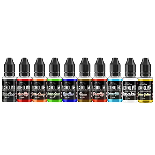 Premium Alcohol Ink Set 10 x 20 ml für Epoxidharz Farbe Resin Petri Art Farbstoff Transluzent Epoxy Premium Alcohol Ink Set 10 x 20 ml für Epoxidharz Farbe Resin Petri Art Farbstoff Transluzent Epoxy von DIPON.DE HIGH PERFORMANCE LIQUIDS & PIGMENTS