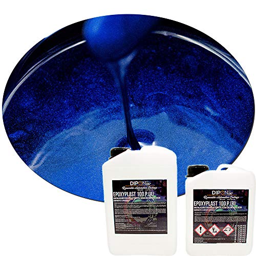 2K Epoxidharz Metallic Farben Effekt Set Epoxyplast 100P DEEP SEA BLUE PEARL Perlglanzeffekt Glitter für Bodenbeschichtung Rivertisch Gießharz Laminierharz GFK Epoxy EP Holz von DIPON.DE HIGH PERFORMANCE LIQUIDS & PIGMENTS