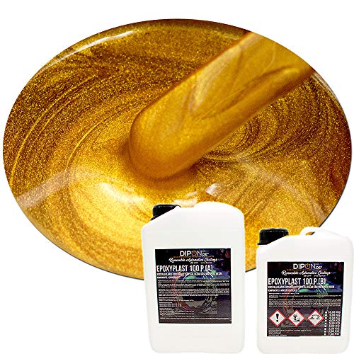 2K Epoxidharz Metallic Farben Effekt Set Epoxyplast 100P LUXURY METAL GOLD PEARL Perlglanzeffekt Glitter für Bodenbeschichtung Rivertisch Gießharz Laminierharz GFK Epoxy EP Holz von DIPON.DE HIGH PERFORMANCE LIQUIDS & PIGMENTS