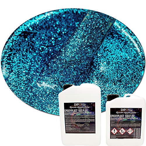 2K Epoxidharz Metallic Farben Effekt Set Epoxyplast 100P PACIFIC BLUE MICRO FLAKE Perlglanzeffekt Glitter für Bodenbeschichtung Rivertisch Gießharz Laminierharz GFK Epoxy EP Holz von DIPON.DE HIGH PERFORMANCE LIQUIDS & PIGMENTS