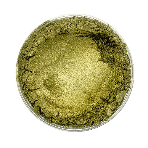 DIPON.DE HIGH PERFORMANCE LIQUIDS & PIGMENTS Effektpigment Olive Bronze METALLIC Pearl Perlglanz Metallic Farbpulver Pigment für Epoxidharz Autolack Sprühfolie Nail Art Aquarell Kosmetik Puder von DIPON.DE HIGH PERFORMANCE LIQUIDS & PIGMENTS