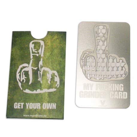 V-Syndicate Grinder Card - Grinder My Fucking Grinder Card - Die perfekte Mühle/Grinder/Reibe im Scheckkartenformat - Für Kräuter und Tabakwaren von DIPSE