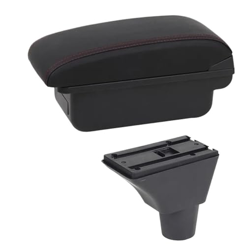 DIQXLGS Armaturenbrett-Ablagebox Für Citroën Für Berlingo Mittelkonsolen-Aufbewahrung Mit Getränkehalter Mittelarmlehnenbox(B1 Schwarze Linie) von DIQXLGS