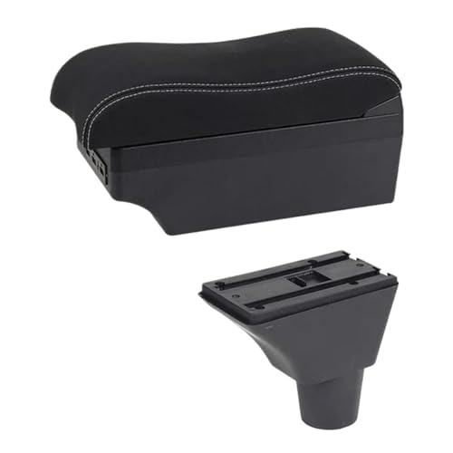 DIQXLGS Armaturenbrett-Ablagebox Für Citroën Für Berlingo Mittelkonsolen-Aufbewahrung Mit Getränkehalter Mittelarmlehnenbox(E2 Weiße Linie) von DIQXLGS