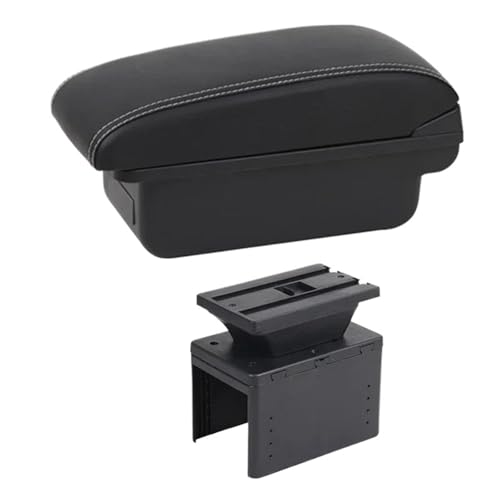 DIQXLGS Armlehnenbox Für TT Coupé Für TT Mittelstauraum Mit USB-Schnittstelle(B1 Weiße Linie) von DIQXLGS