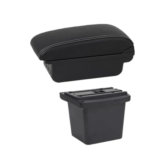 DIQXLGS Auto Armlehnenbox Auto Armlehnen-Storagebox Für Hyundai Für Elantra Für Touring I30 FD I30cw 2007 2008 2009 2010 2011(B white line 3USB) von DIQXLGS