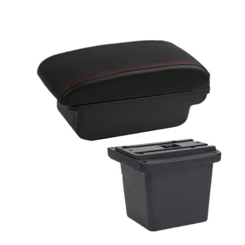 DIQXLGS Auto Armlehnenbox Auto Armlehnen-Storagebox Für Hyundai Für Elantra Für Touring I30 FD I30cw 2007 2008 2009 2010 2011(Eine rote Linie KEIN USB) von DIQXLGS