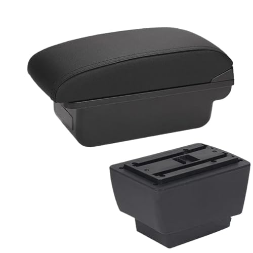 DIQXLGS Auto Armlehnenbox Für S&koda Für Fabia Armlehne Für Fabia 3 III 2015 2016 2017 2018 2019 2020 2021 Aufbewahrungsbox Für Nachrüstteile(C2 Schwarze Linie KEIN USB) von DIQXLGS