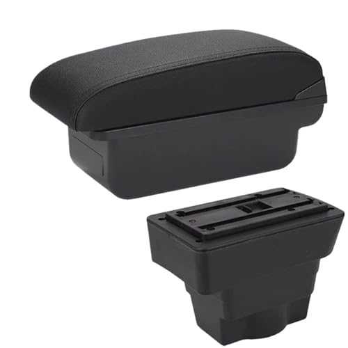 DIQXLGS Autoarmlehnenbox Für Opel Für Astra Für Astra J 2012 2013 2014 2015 2016 2017 2018-2020 Armlehnenbox Aufbewahrungsbox Nachrüstteil(C2 Schwarze Linie KEIN USB) von DIQXLGS