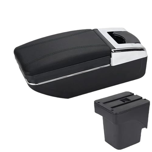 DIQXLGS Für Focus 2 Armlehnenkasten Für Focus 2 Mk2 2005-2011 Auto Armstützenbox Aufbewahrungsbox(A2 schwarze Linie Kein USB) von DIQXLGS