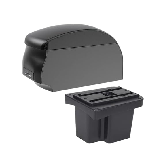 DIQXLGS Für KIA Für Cerato Für Forte K3 Ledersitzarmlehne Auto-Styling Mittelkonsole(A2 Black single) von DIQXLGS