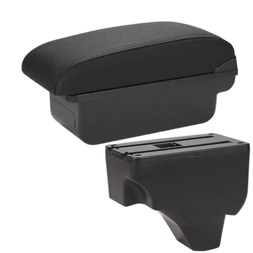 DIQXLGS Für Peugeot 208 Armlehnenbox Für Peugeot 2008 Auto-Armlehne 2019-2024 Aufbewahrungsbox Nachrüstteile Innenraumdetails(C2 Schwarze Linie KEIN USB) von DIQXLGS