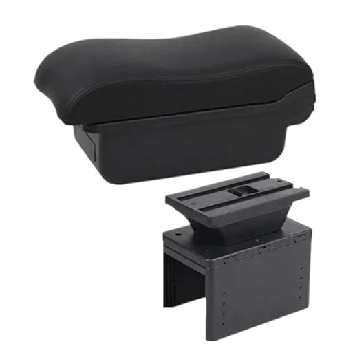 DIQXLGS Für R&enault Für Clio 5 Armlehnenbox Für R&enault Für Captur Für Clio5 Auto Armlehnenbox Zentrale Aufbewahrungsbox(A2 schwarze Linie Kein USB) von DIQXLGS