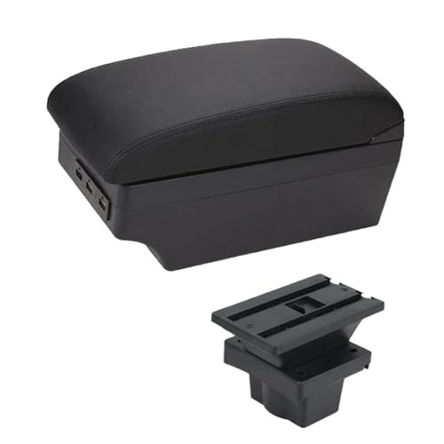 DIQXLGS Für S&koda Für Yeti Für Octavia A5 Zentrale Armlehnenbox Mit Getränkehalter Und USB-Anschluss(C2 schwarze Linie 7USB) von DIQXLGS