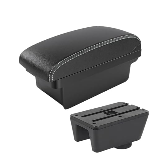 DIQXLGS Für Seat Für Ibiza 6J Und Für Ibiza 6L Zentrale Armlehnenbox Mit USB-Anschluss Nachrüstsatz(A3 Black white NO USB) von DIQXLGS