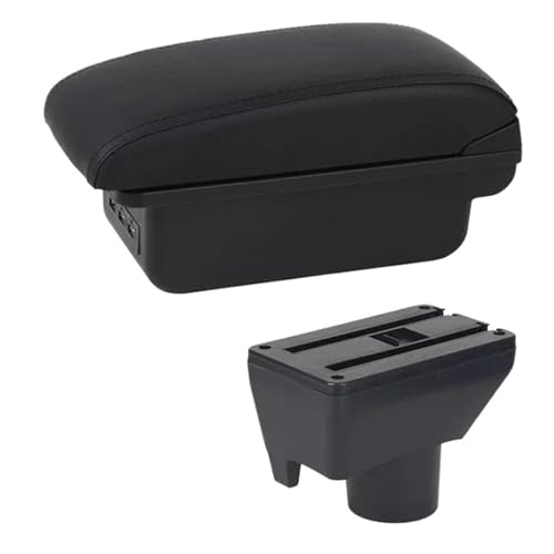 DIQXLGS Für Toyota Für Yaris Für Vitz Auto-Armstützenbox Mittelkonsolen-Aufbewahrungsbox(C1 Schwarze Linie) von DIQXLGS