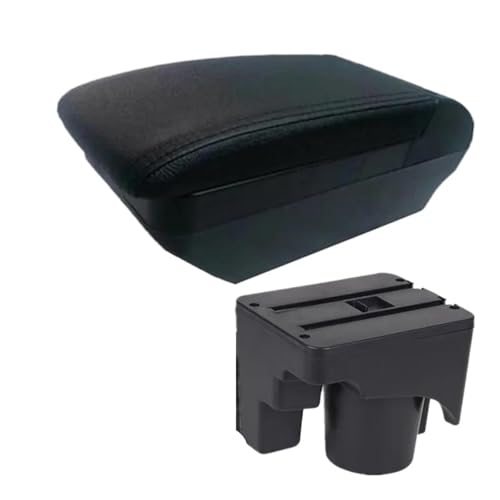 DIQXLGS Für VW Für Golf 6 Armlehnenbox Für S&CIROCCO Für Sagitar Für Golf 6 Für Golf 5 Mk6 MK5 Für Jetta 5 Auto Armlehnenbox(F All Black No USB) von DIQXLGS