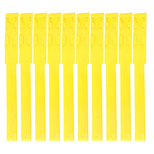 10pcs Identifikations -ID -Kragen Bands Kuhvieh -Markierungsringvorräte für Farm Vieh (Gelb) von DIRBAK