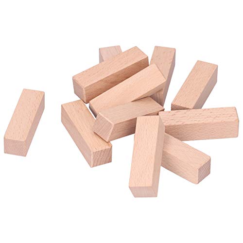 11pcs unvollendete Buche Holzschnitzblöcke Weiche zarte Textur Whittling -Werkzeuge für Anfänger -Experten DIY -Kunstprojekte 7x2x2cm von DIRBAK