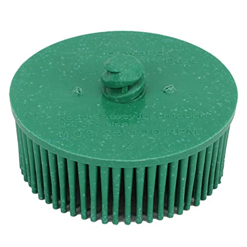 2 -Zoll -Scheibenkörnchen Schleifscheibe Scheibe Scheibe, die große Flächen sparen effiziente Reinigung Entfernen Sie Grat Beschichtungen auf Metall, die mit elektrischen Bohrern (Grün) von DIRBAK
