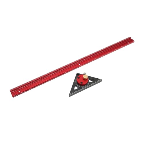 400 -mm -Holzbearbeitungsloch -Scribing -Lineal Aluminiumlegierung 360 Grad Rotationslinie Zeichnung Lineal für die Dekoration zu Hause und das industrielle Schneiden von DIRBAK