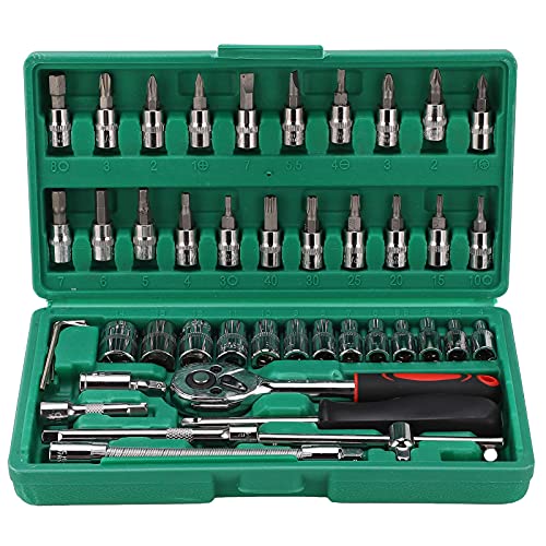46pcs Socket Bit Set Professioneller Auto Reparaturschlüssel Universal Tool Kit Box Kohlenstoffstahl Hardware für Mechanik und DIY -Enthusiasten 46pcs Socket Bit Set Professioneller Auto Reparaturschlüssel Universal Tool Kit Box Kohlenstoffstahl Hardware für Mechanik und DIY -Enthusiasten von DIRBAK