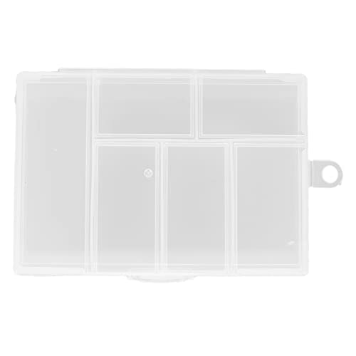 6 Gitter klare Organizer Box Versiegelung Abdeckung Schmuck Aufbewahrungsbehälter für DIY -Handwerksperlen kleine klare Aufbewahrungsbox 6 Fach Organizer Transparent Plastik von DIRBAK