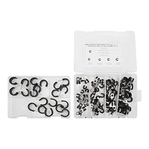 80pcs Kabelklemmen P Kabelklammern 6 Größen Edelstahlrohrrohrhalter für Schlauchrohre Kraftstoffleitungen Marine Automobilgartenheizung Klimaanlage 80pcs Kabelklemmen P Kabelklammern 6 Größen Edelstahlrohrrohrhalter für Schlauchrohre Kraftstoffleitungen Marine Automobilgartenheizung Klimaanlage von DIRBAK