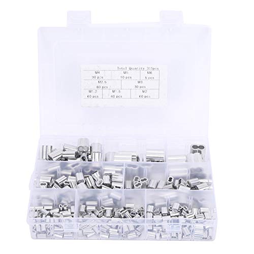 Aluminium Crimping Loop Hleeve M1.2 M1,5 M2 M2,5 M3 M4 M5 M6 Hardware 315pcs Langlebige Doppelschleifendesign für elektrische Kabel- und DIY -Projekte Aluminium Crimping Loop Hleeve M1.2 M1,5 M2 M2,5 M3 M4 M5 M6 Hardware 315pcs Langlebige Doppelschleifendesign für elektrische Kabel- und DIY -Projekte von DIRBAK