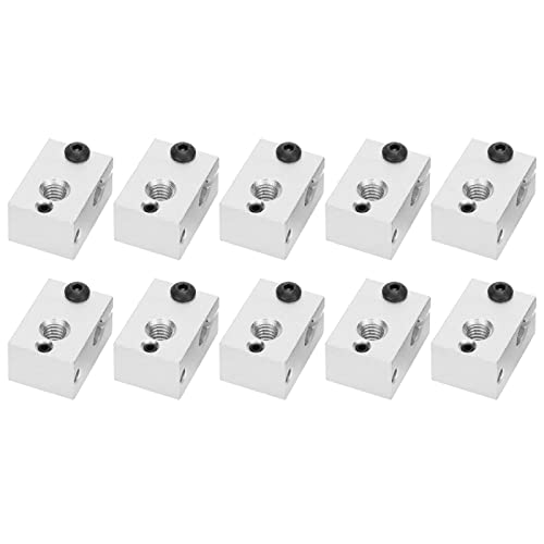 Aluminium-Heiz block PT100 Sensor Langlebige Hochleistungs-3D-Drucker Heizung Düse Zubehör Kompatibel mit V6 Heizung Aluminium Block 10 Stück von DIRBAK