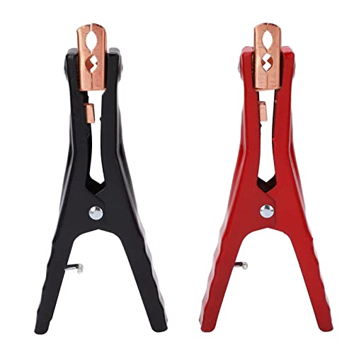 Auto -Batterie -Klemmen Booster -Test Clips 2pcs Aluminiumlegierung Hochleistungs -Batterie -Kabelklemmen für Boote RVS ATVS Trucks Autos schwarz rot von DIRBAK