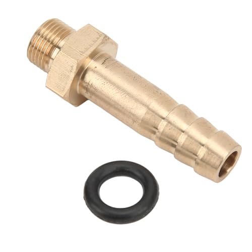 DIRBAK Benzentankadapter Aluminium -Leichtmetallventilanschläge 10 -mm -Herdventilanschluss mit Zwei Gummi -Ringen für Camping -Barbecue -Notfall im Freien von DIRBAK