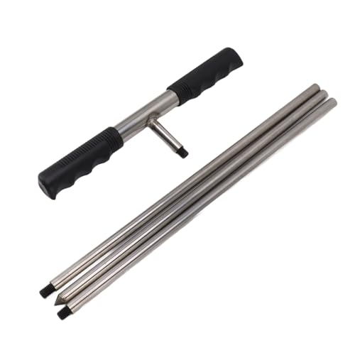 DIRBAK Bodenprobensonden Edelstahl T -Handle EIN einstellbares Scharfspitzen -Bodenprobenprobenwerkzeug zum Gartenlandschaftsgestaltung und Klärgrube 32 48 Zoll 3 Stufe Stäbchen von DIRBAK