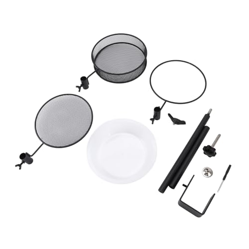 DIRBAK Deck Vogelfutterleitungsgeländer Halterung Abnehmbarer Außenbalkon DREI Tabletts Badezaun einzigartiges für Vogelliebhaber Gartenbegeisterte Kohlenstoffstahl Plastik 38.1oz von DIRBAK