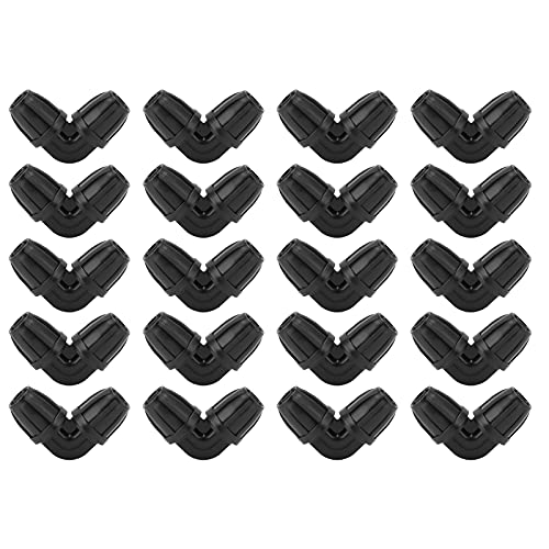 DIRBAK Gartenschlauchanschluss Ellbogenadapter 20pcs Langable ABS 8/11 Ellbogen mit Schlossausstattung für Bewässerungssysteme Gärten Rasenhäuser von DIRBAK