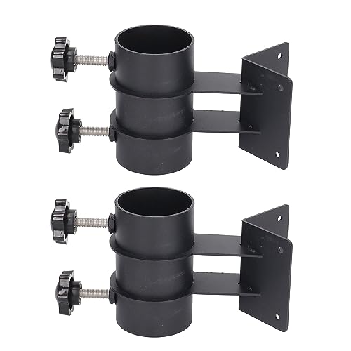 DIRBAK Patio -Regenschirm -Seitenhalter Stahlklemme Halterungsmontage Fixe Clip Basis sicher stabil für Deck Balkon im Freien Innenhof 2 Stcs Set mit Schrauben von DIRBAK