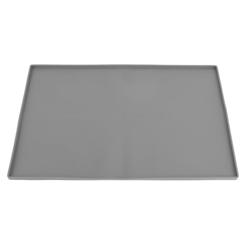 DIRBAK Silikon Kaffeemaschine Matte Nicht -Schlupf -Stoßdämpfung Kaffeebar Matte für Home Office Café Grau 24 x 15,9 Zoll von DIRBAK