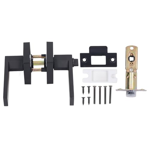 DIRBAK Türhebel Zinklegierung Messing Sturdes schwarzer moderner Aussehen Innentürgriff für Passage Closet Corridor Universal Fit 35 50 mm dicke Türen von DIRBAK