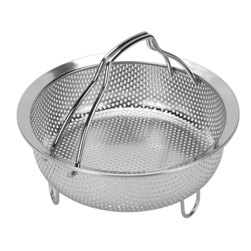 Dampfkorb aus Edelstahl mit faltbarem Griff, multifunktionaler Dampfschatz -Einsatz für Reiskocher, Topf und elektrische Friteuse (large size) von DIRBAK