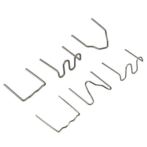 Dirbak 100pcs 0,8 mm Plastikschweißhüftel für Auto Stoßstangen Reparaturen, Starke Metall -Grundnahrungsmittel, schnell einfaches Auto -Körper -Restaurierungswerkzeug, Silber (S shape 0.8mm) von DIRBAK