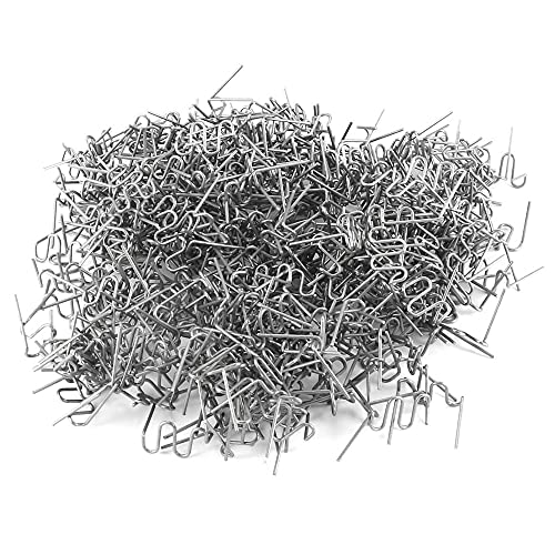 Dirbak 500pcs Plastikschweißhüftel für Auto Stoßstangen Reparaturen, Hochfestigkeitsstahlschweißdraht und vorgeschnittene Wellenstufen, Kunststoff-Plastik-Reparatur-Kit, Silber (0.8mm small waves) von DIRBAK