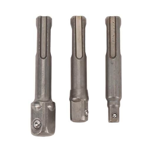 Dirbak Impact Drill Bits Adapter -Set, SDS plus 1/4 3/8 1/2 Laufwerk, Premium -Chrom -Vanadium -Stahl, Stromverlängerung von Stromversorgungsbehörden, professionelles von DIRBAK